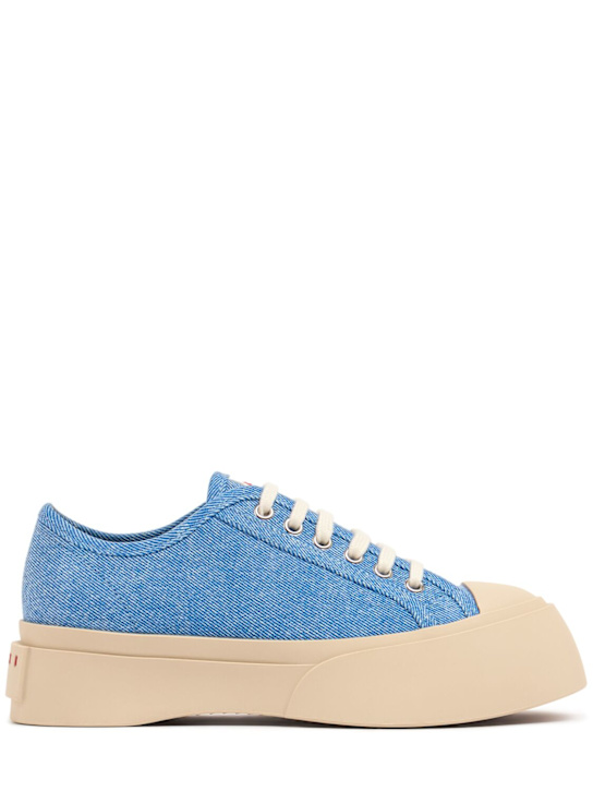 Marni: 20mm Pablo denim sneakers - Light Blue - women_0 | Luisa Via Roma