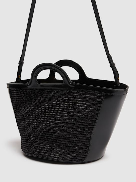 Marni: Small Tropicalia raffia effect bag - Black - women_5 | Luisa Via Roma