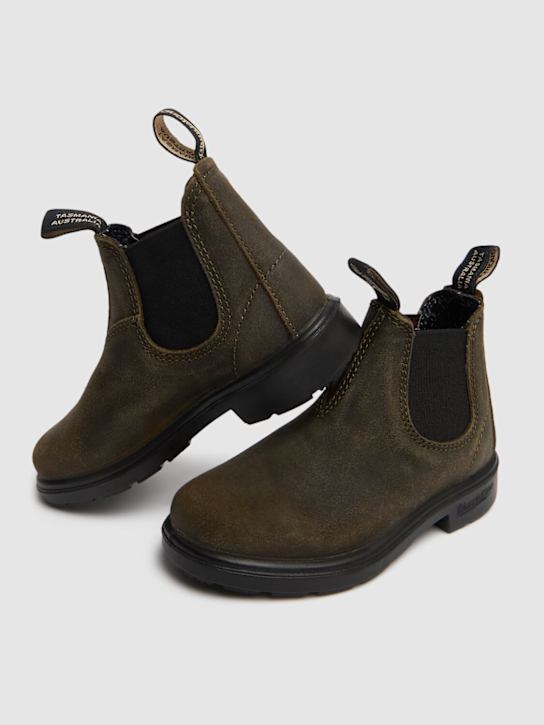 Blundstone: Leather Chelsea boots - Dark Green - kids-girls_1 | Luisa Via Roma