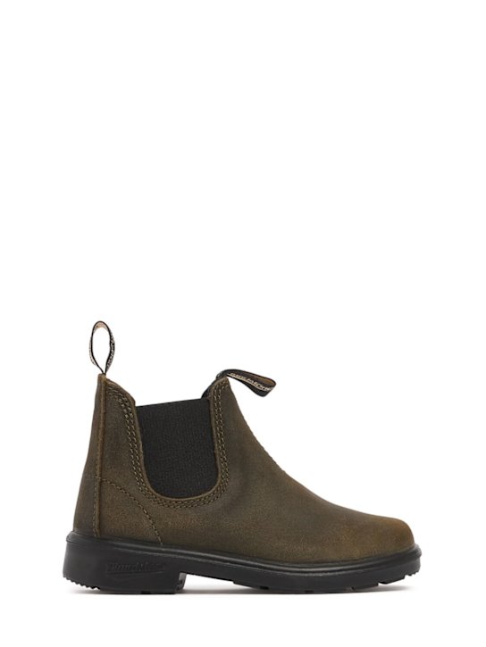 Blundstone: Leather Chelsea boots - Dark Green - kids-girls_0 | Luisa Via Roma