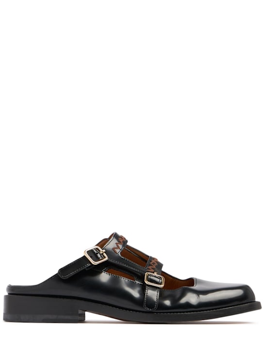 Marni: 20mm Leather mules - Black - women_0 | Luisa Via Roma