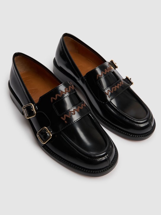 Marni: 20mm Leather loafers - Black - women_2 | Luisa Via Roma
