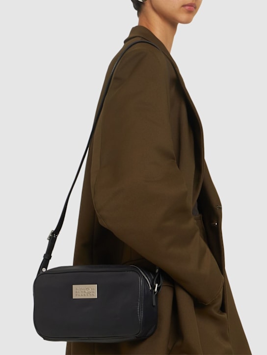 MM6 Maison Margiela: Wrinkle nylon camera bag - women_1 | Luisa Via Roma
