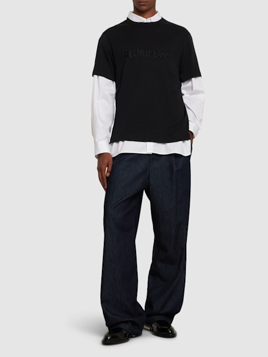 Helmut Lang: T-Shirt aus Baumwolle mit Logo - men_1 | Luisa Via Roma