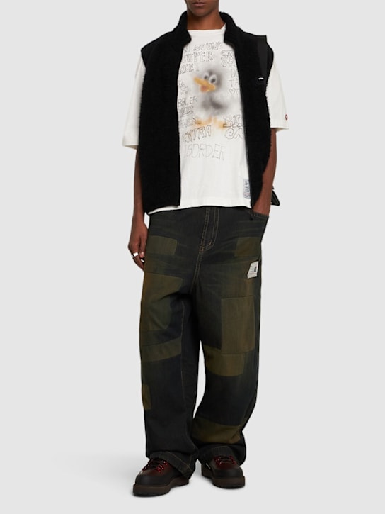 Mihara Yasuhiro: Distressed cotton jersey t-shirt - men_1 | Luisa Via Roma
