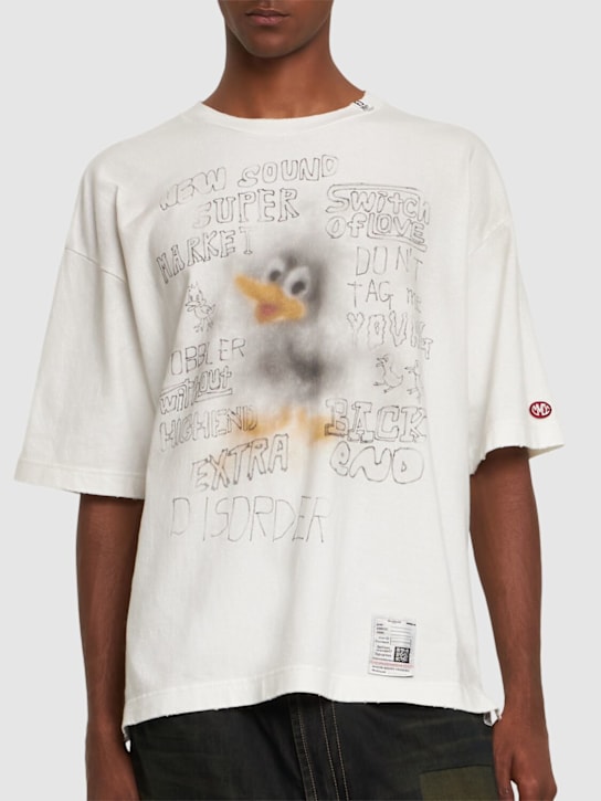 Mihara Yasuhiro: Distressed cotton jersey t-shirt - men_2 | Luisa Via Roma