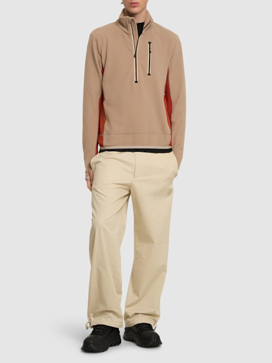 Moncler Grenoble: Logo stretch polar fleece sweatshirt - men_1 | Luisa Via Roma