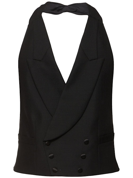 Maison Margiela: British wool & mohair vest - men_0 | Luisa Via Roma