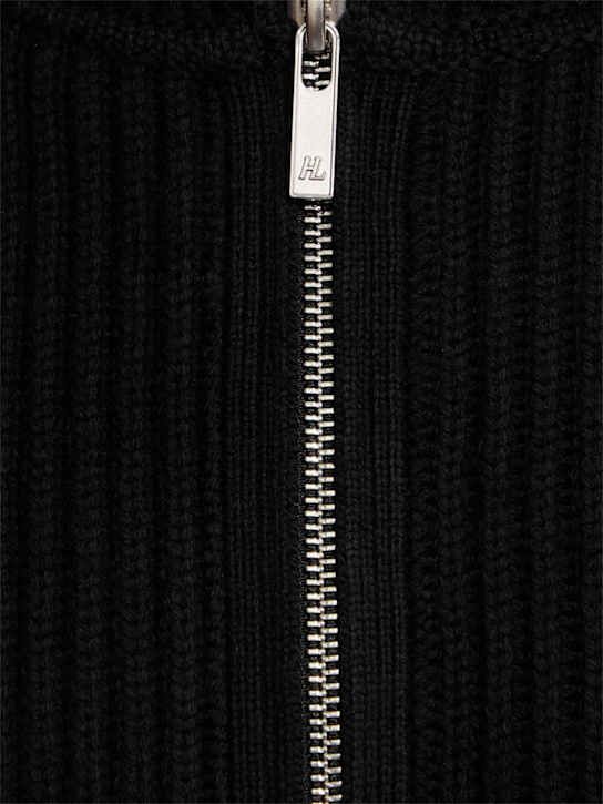 Helmut Lang: Wool zip hoodie - women_1 | Luisa Via Roma