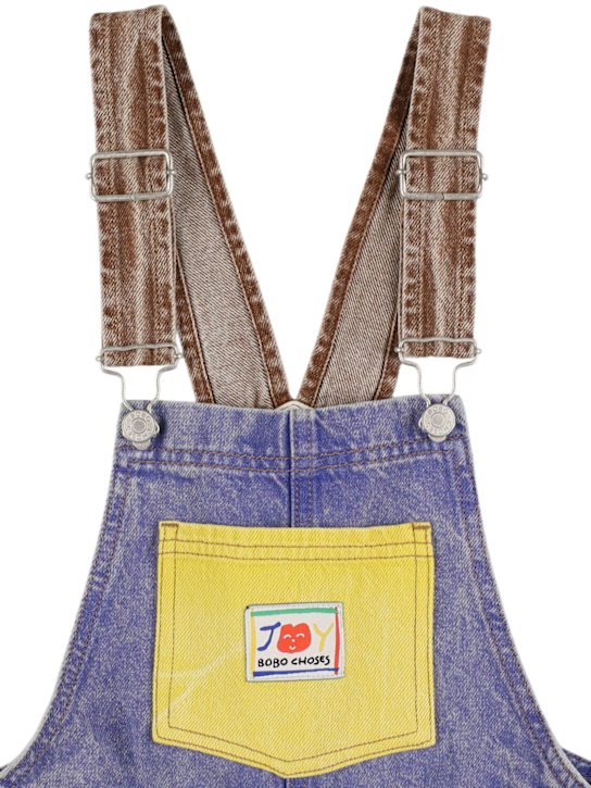 Bobo Choses: Cotton denim overalls - Multicolor - kids-girls_1 | Luisa Via Roma
