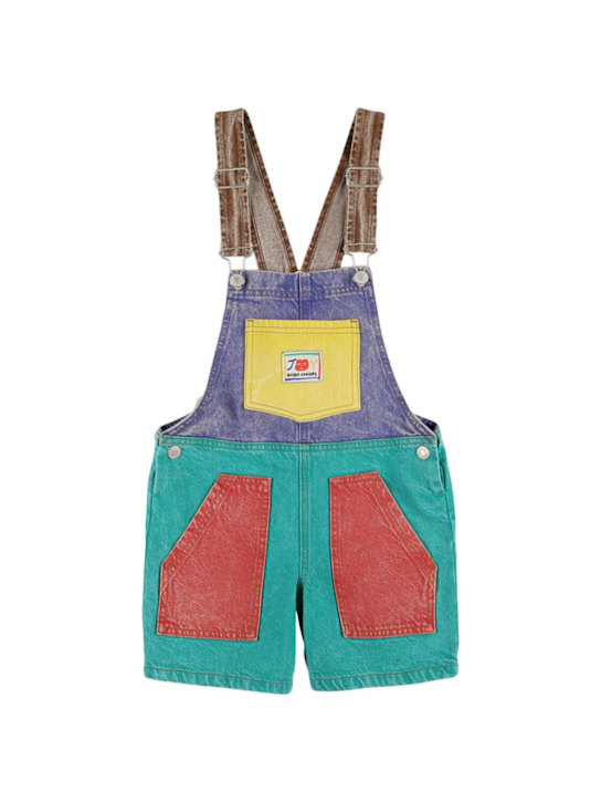 Bobo Choses: Cotton denim overalls - Multicolor - kids-girls_0 | Luisa Via Roma