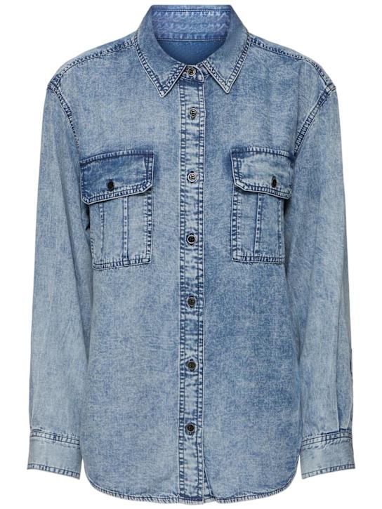 Marant Etoile: Tahisia lyocell denim shirt - women_0 | Luisa Via Roma