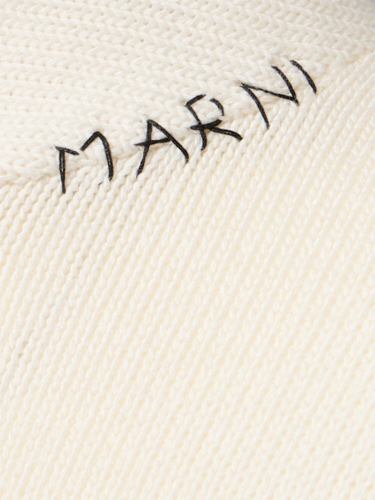 Marni: Hooded knit sweater - Lily White - men_3 | Luisa Via Roma