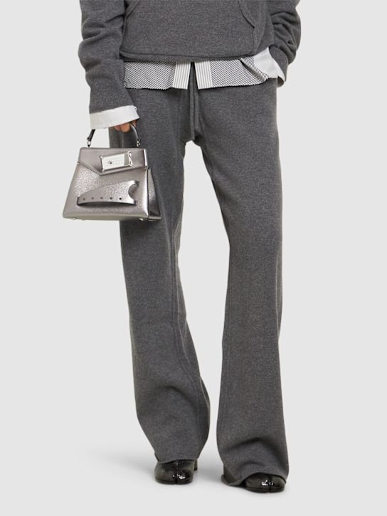 Maison Margiela: Small Snatched leather top handle bag - women_1 | Luisa Via Roma