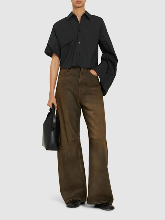 MM6 Maison Margiela: Cotton poplin shirt - women_1 | Luisa Via Roma