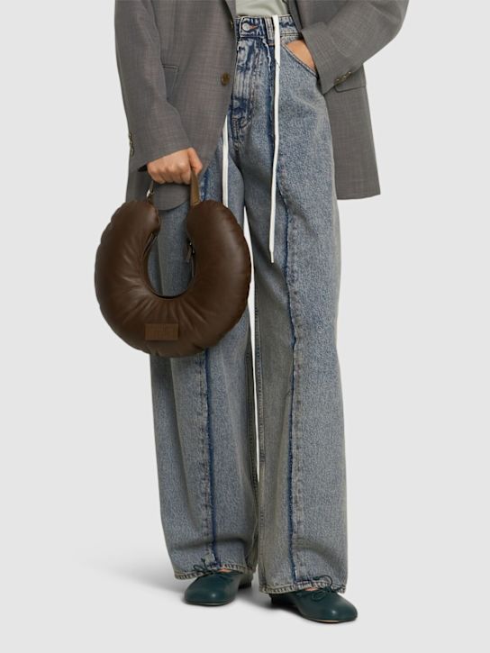 MM6 Maison Margiela: Pillow Furniture leather travel bag - women_1 | Luisa Via Roma