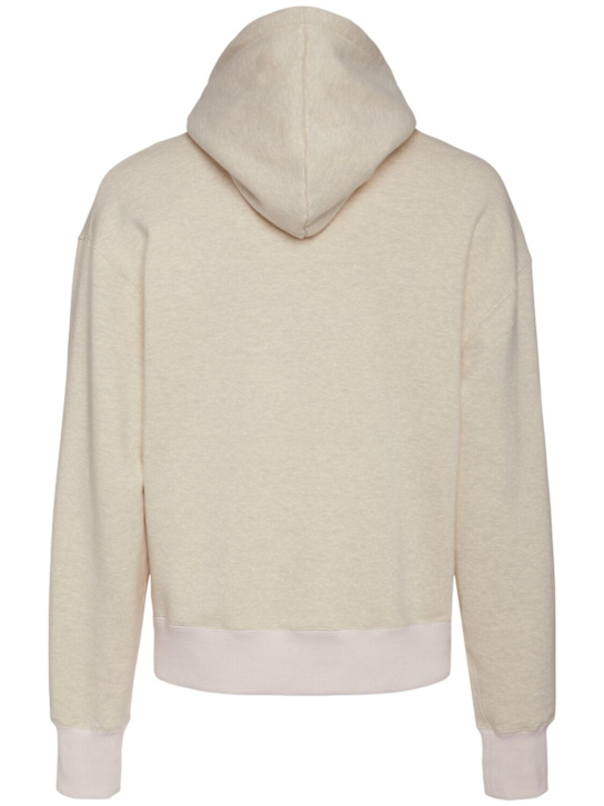 McQueen: Skull cotton hoodie - Pale Marl - men_3 | Luisa Via Roma