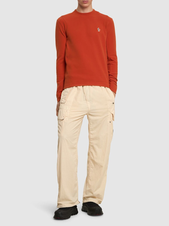 Moncler Grenoble: Logo stretch polar fleece sweatshirt - men_1 | Luisa Via Roma