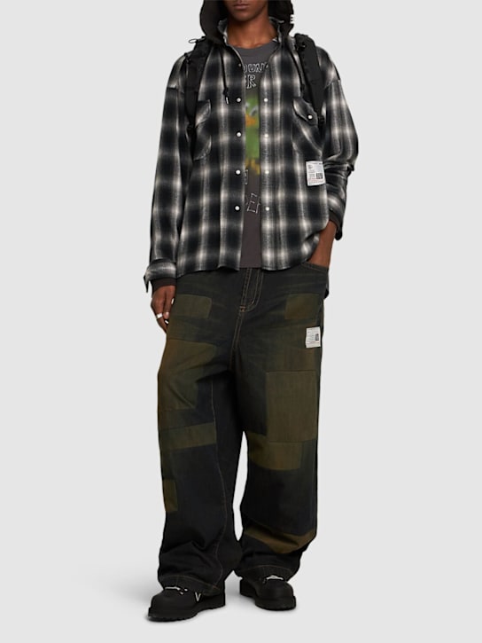 Mihara Yasuhiro: Plaid cotton hoodie - men_1 | Luisa Via Roma