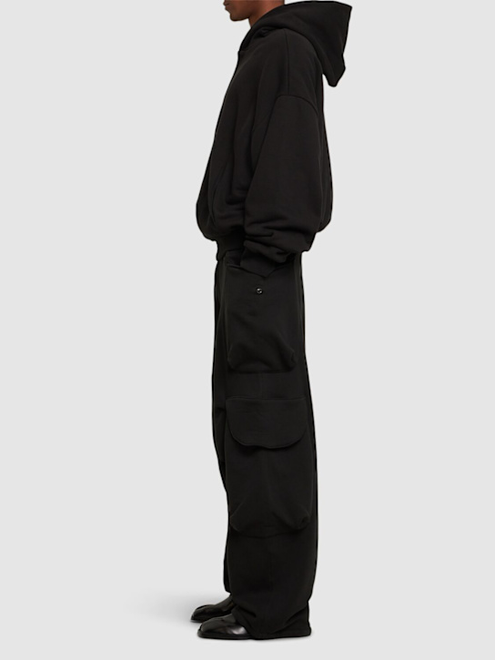 Entire Studios: Heavy Gocar cotton cargo pants - Soot - men_1 | Luisa Via Roma