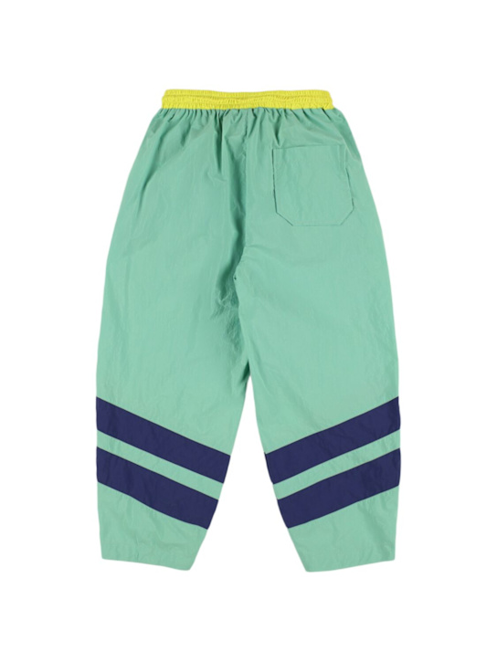 Bobo Choses: Nylon pants - Teal Green - kids-boys_2 | Luisa Via Roma