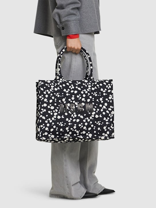MSGM: Medium Monogram printed tote bag - women_1 | Luisa Via Roma