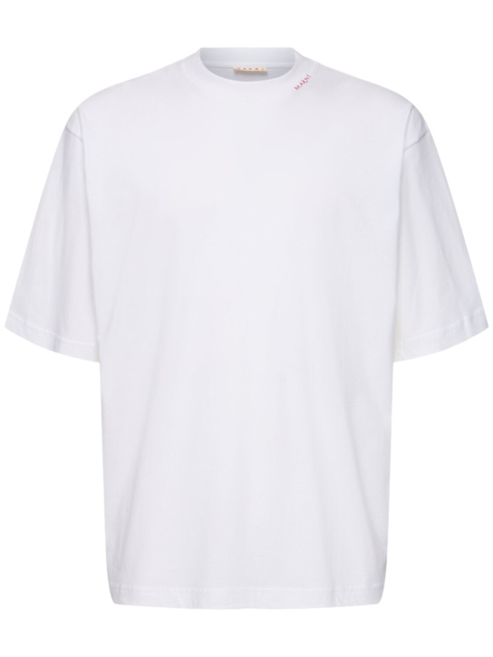Marni: Organic cotton relaxed fit t-shirt - men_0 | Luisa Via Roma