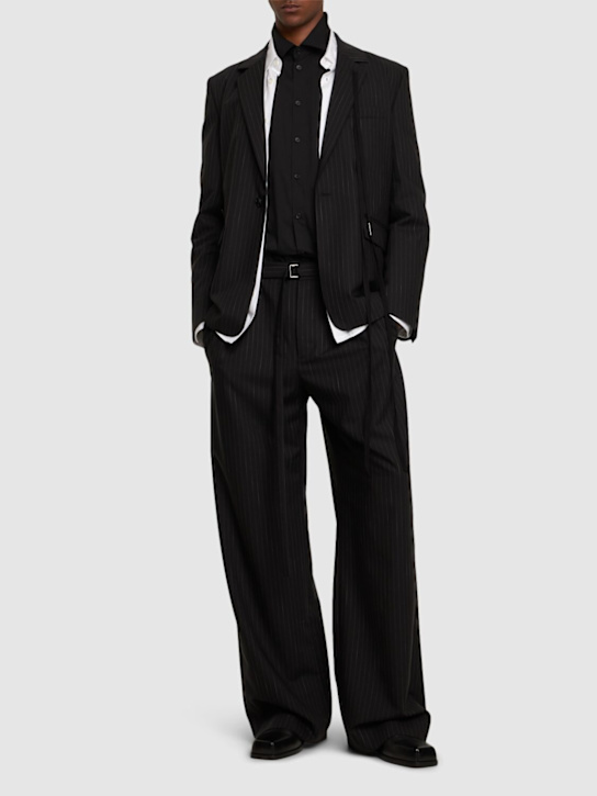 Ann Demeulemeester: Finn pinstriped pants - men_1 | Luisa Via Roma