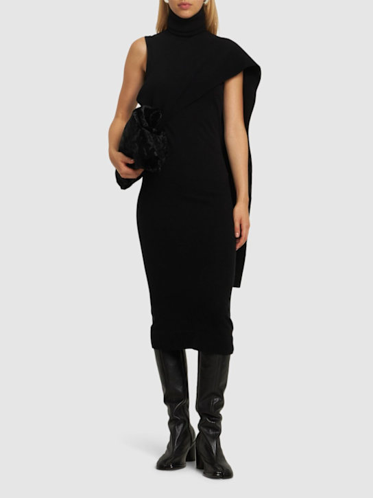 MM6 Maison Margiela: Knitted wool midi dress - women_1 | Luisa Via Roma