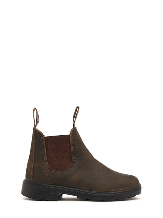 Blundstone: Leather Chelsea boots - Brown - kids-girls_0 | Luisa Via Roma