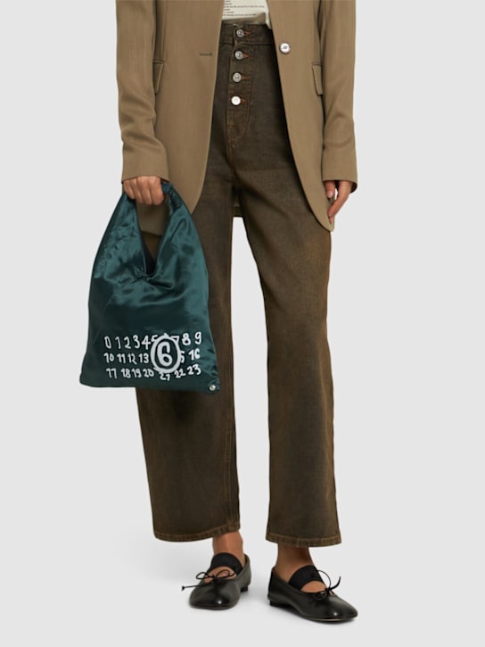 MM6 Maison Margiela: Small Japanese satin top handle bag - women_1 | Luisa Via Roma