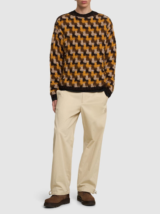 Moncler Grenoble: Wool blend crewneck sweater - men_1 | Luisa Via Roma