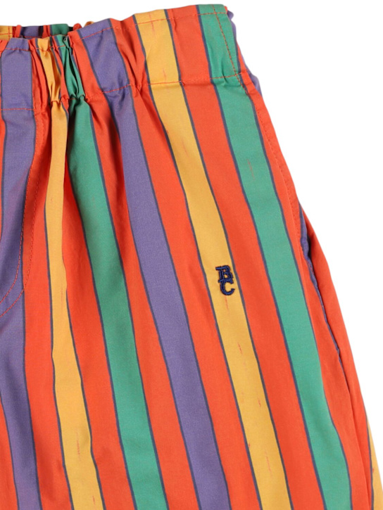 Bobo Choses: Striped poplin pants - Orange/Multi - kids-boys_1 | Luisa Via Roma