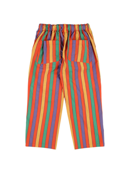Bobo Choses: Striped poplin pants - Orange/Multi - kids-boys_2 | Luisa Via Roma