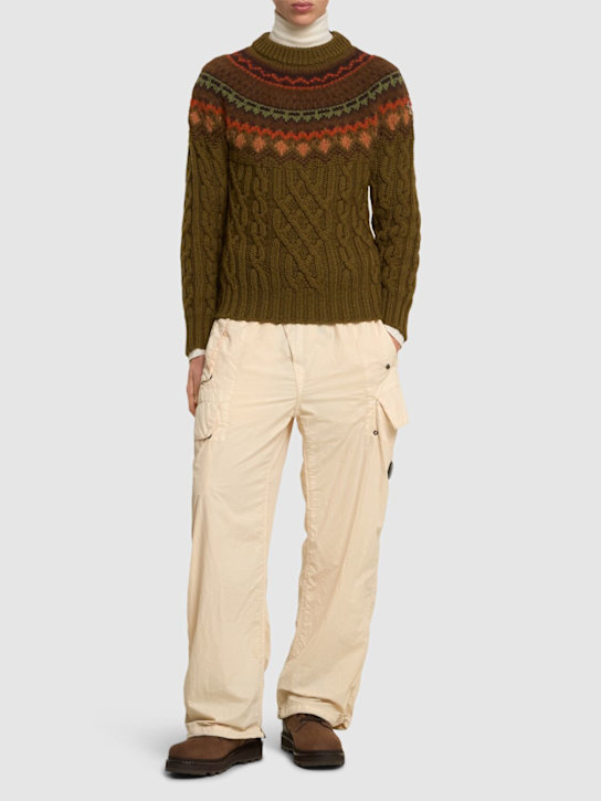 Moncler Grenoble: Carded virgin wool crewneck sweater - men_1 | Luisa Via Roma