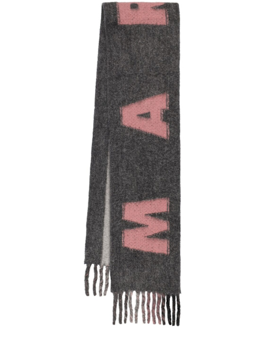 Marni: Logo wool blend scarf - women_0 | Luisa Via Roma