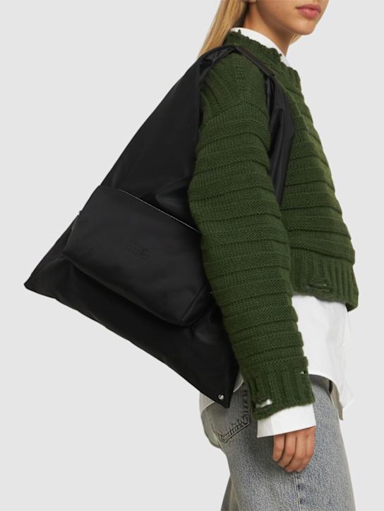 MM6 Maison Margiela: Japanese nylon tote bag w/pocket - women_1 | Luisa Via Roma