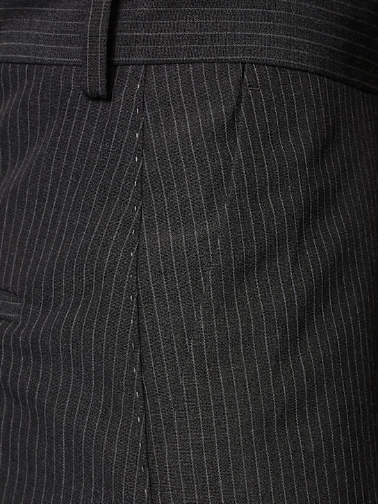 Acne Studios: Pantaloni gessati in misto lana - Grigio - men_3 | Luisa Via Roma