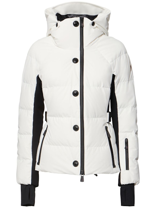 Moncler Grenoble: Guyane nylon blend short down jacket - women_0 | Luisa Via Roma