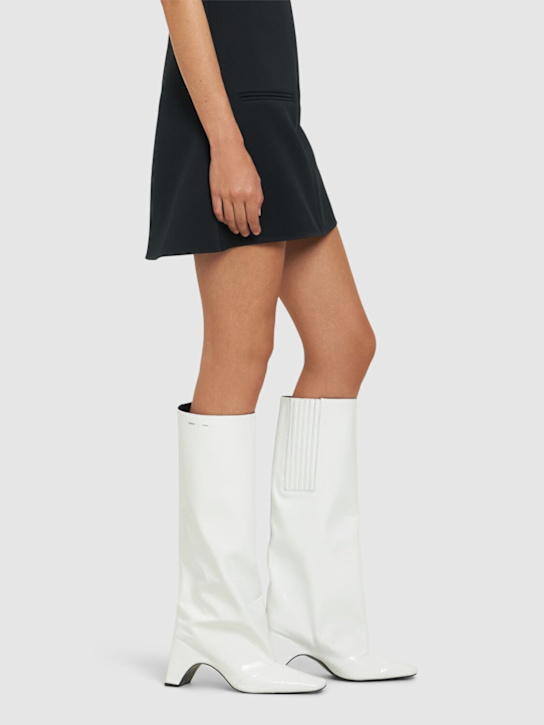 Coperni: 85mm Gloss Bridge leather boots - women_1 | Luisa Via Roma