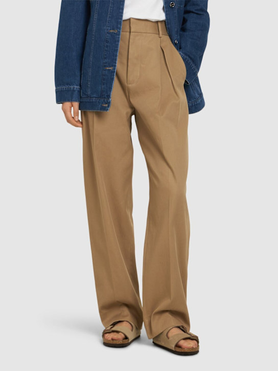 BIRKENSTOCK: Arizona waxy leather sandals - Brown/Beige - women_1 | Luisa Via Roma