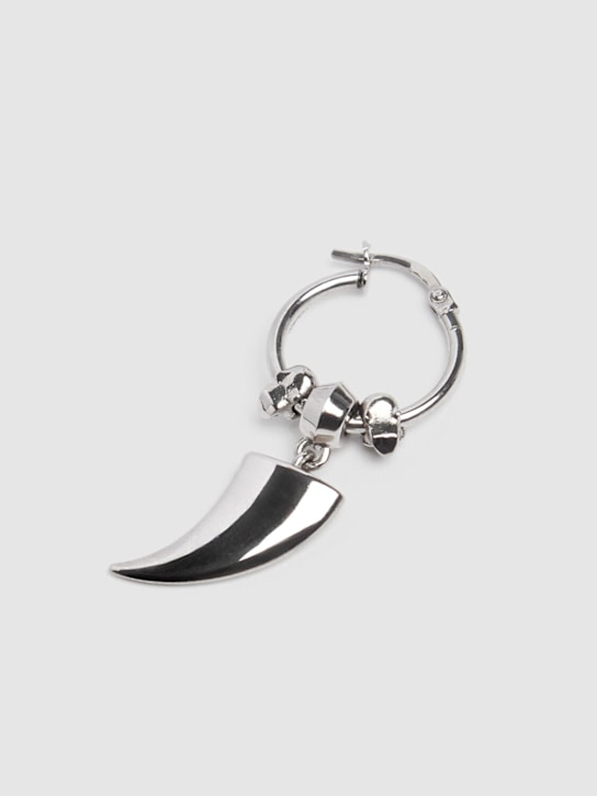 McQueen: Tiger Claw brass mono earring - Silver - men_3 | Luisa Via Roma
