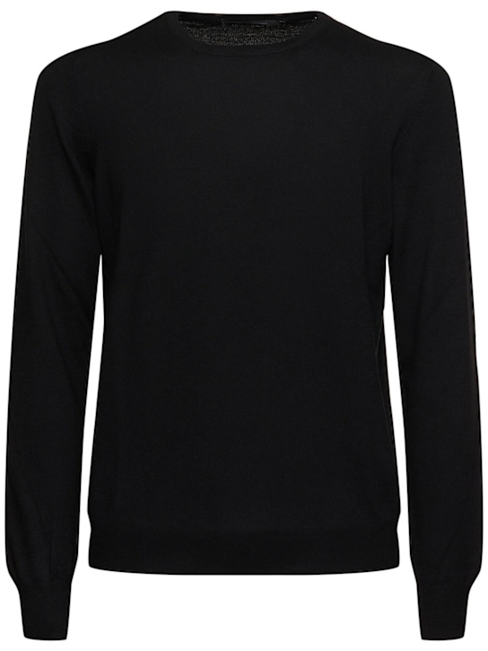 Tagliatore: Wool knit crewneck sweater - men_0 | Luisa Via Roma