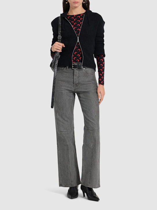 Marine Serre: Second skin moon print recycled top - women_1 | Luisa Via Roma