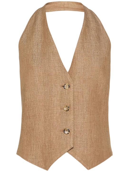 Sauro linen vest - Thumbnail 1