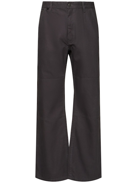 Acne Studios: Cotton cargo pants - Dark Grey - men_0 | Luisa Via Roma