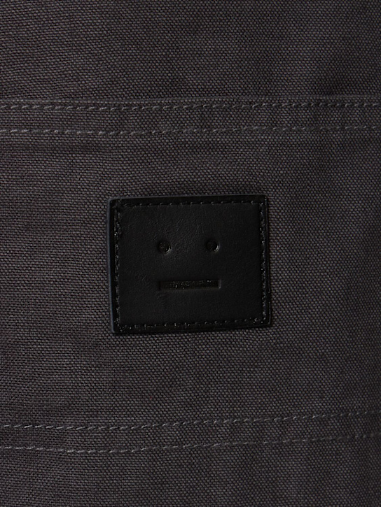 Acne Studios: Cotton cargo pants - Dark Grey - men_3 | Luisa Via Roma