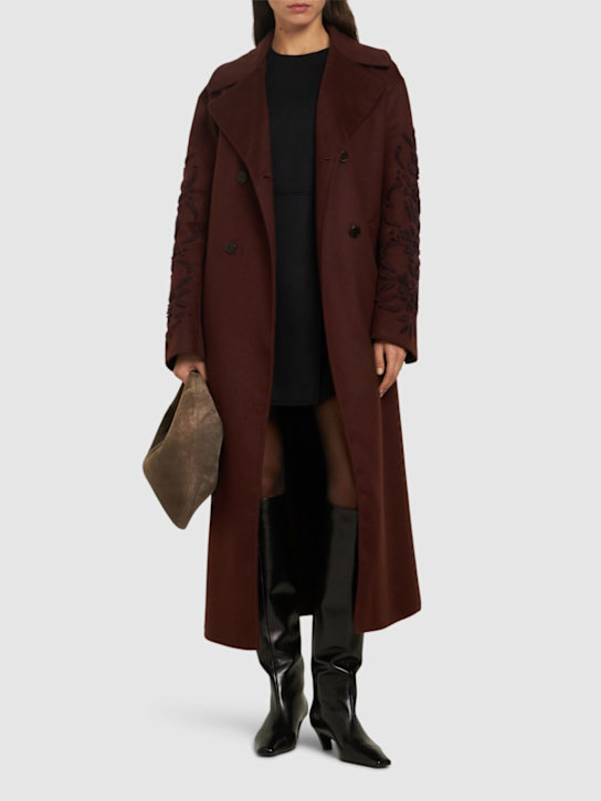 Ermanno Scervino: Double-breast wool long coat - women_1 | Luisa Via Roma