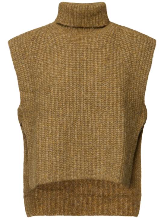 Marant Etoile: Gilet Megan in maglia di misto alpaca - women_0 | Luisa Via Roma