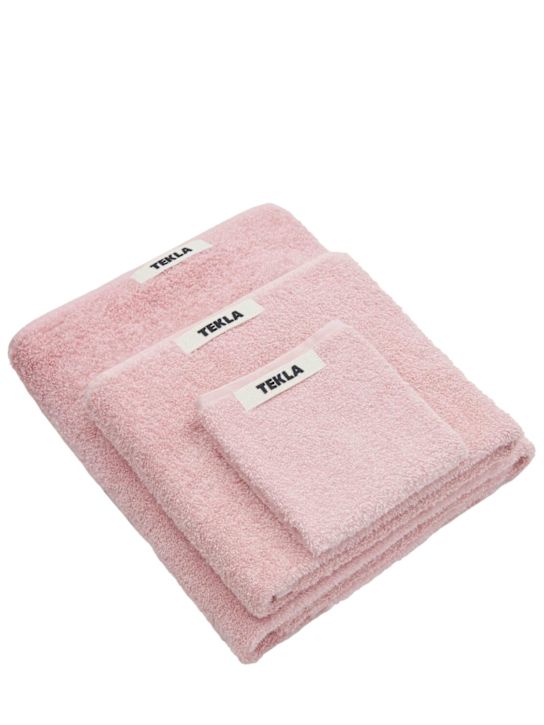 Tekla: Set of 3 organic cotton towels - ecraft_0 | Luisa Via Roma